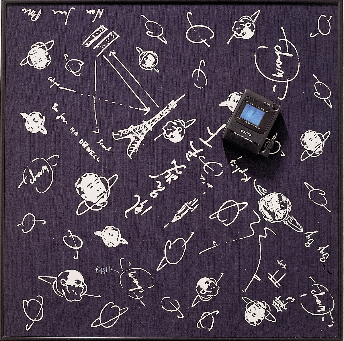 Paik Nam June, &ldquo;Satellite&rdquo;, 1995, Mixed Media, 50 x 50 cm, Courtesy of the artist and GALERIE BHAK.