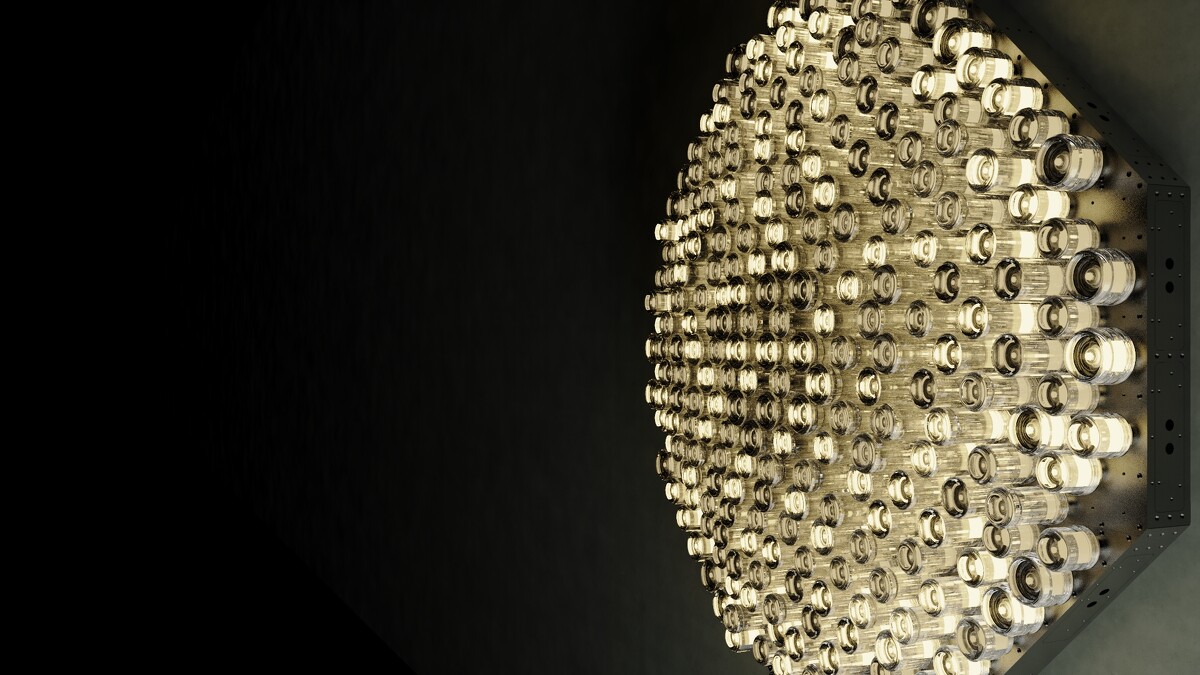 豪華朗機工LuxuryLogico, &ldquo;Solar&rdquo;, 2020, Electrical light installation (LED light, Recycled glass, metal), Diameter 180 cm, Courtesy of the artists and ESLITE GALLERY.