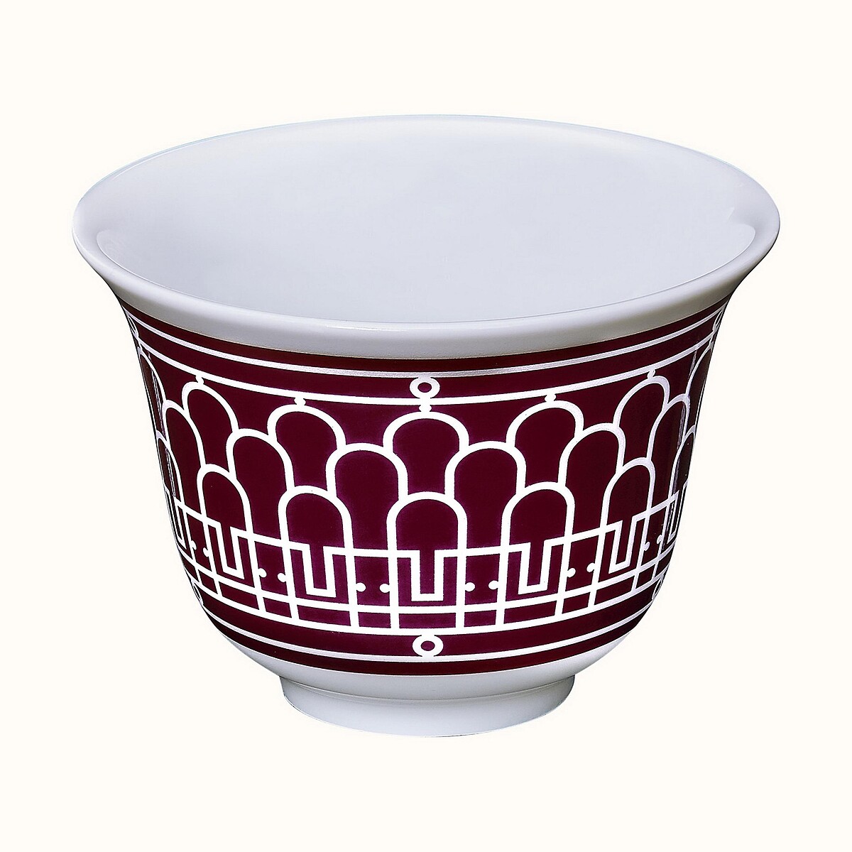 愛馬仕 H D&eacute;co Rouge餐瓷系列：迷你茶杯（紅底），售價NT$ 2,940。