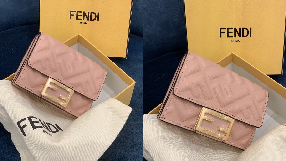 FENDI Micro Baguette粉色零錢包，NT21,600