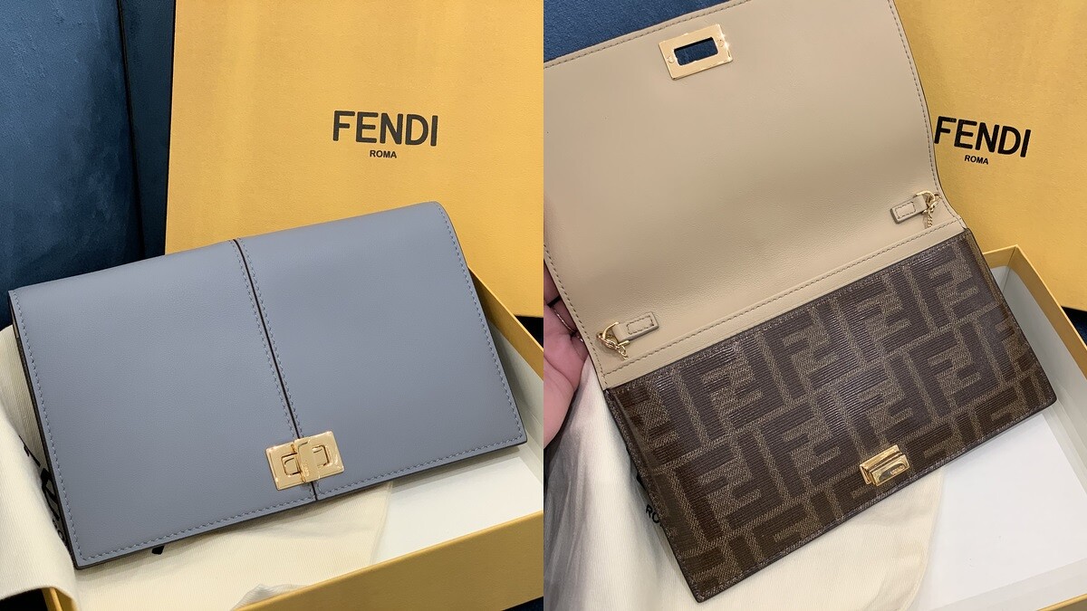 FENDI 水藍色皮夾，NT30,500