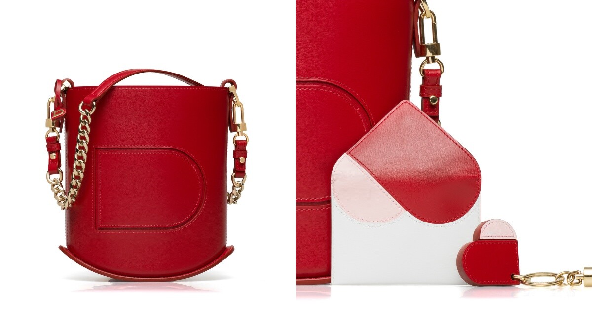 售價：（左）包包NT79,900 & 鍊帶NT19,100、（右）卡包NT10,600 & 鑰匙圈NT9,300