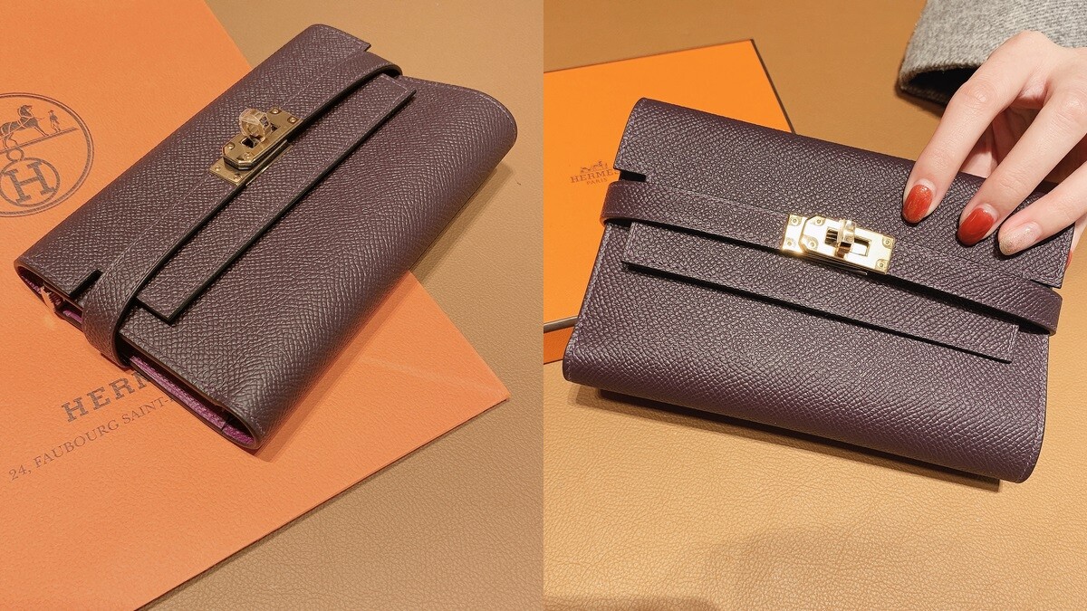 Herm&egrave;s Kelly系列雙色小牛皮短夾，NT121,800