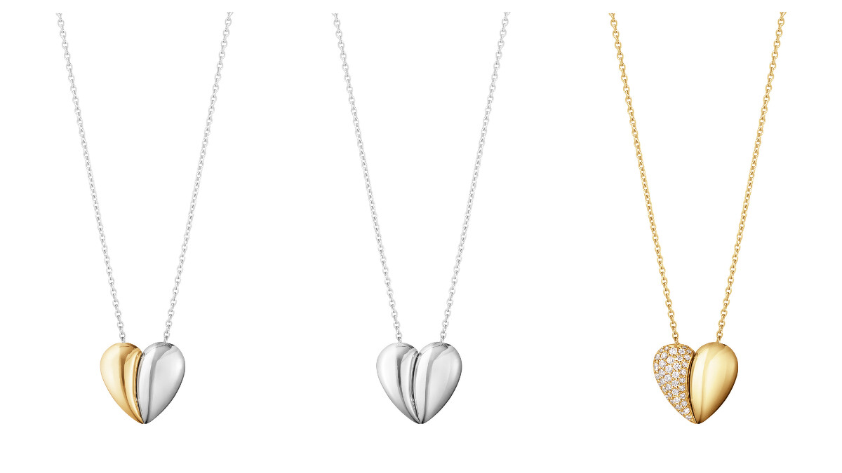 Georg Jensen「心有所屬」鍊墜，左起NT22,700、NT6,800、NT57,000