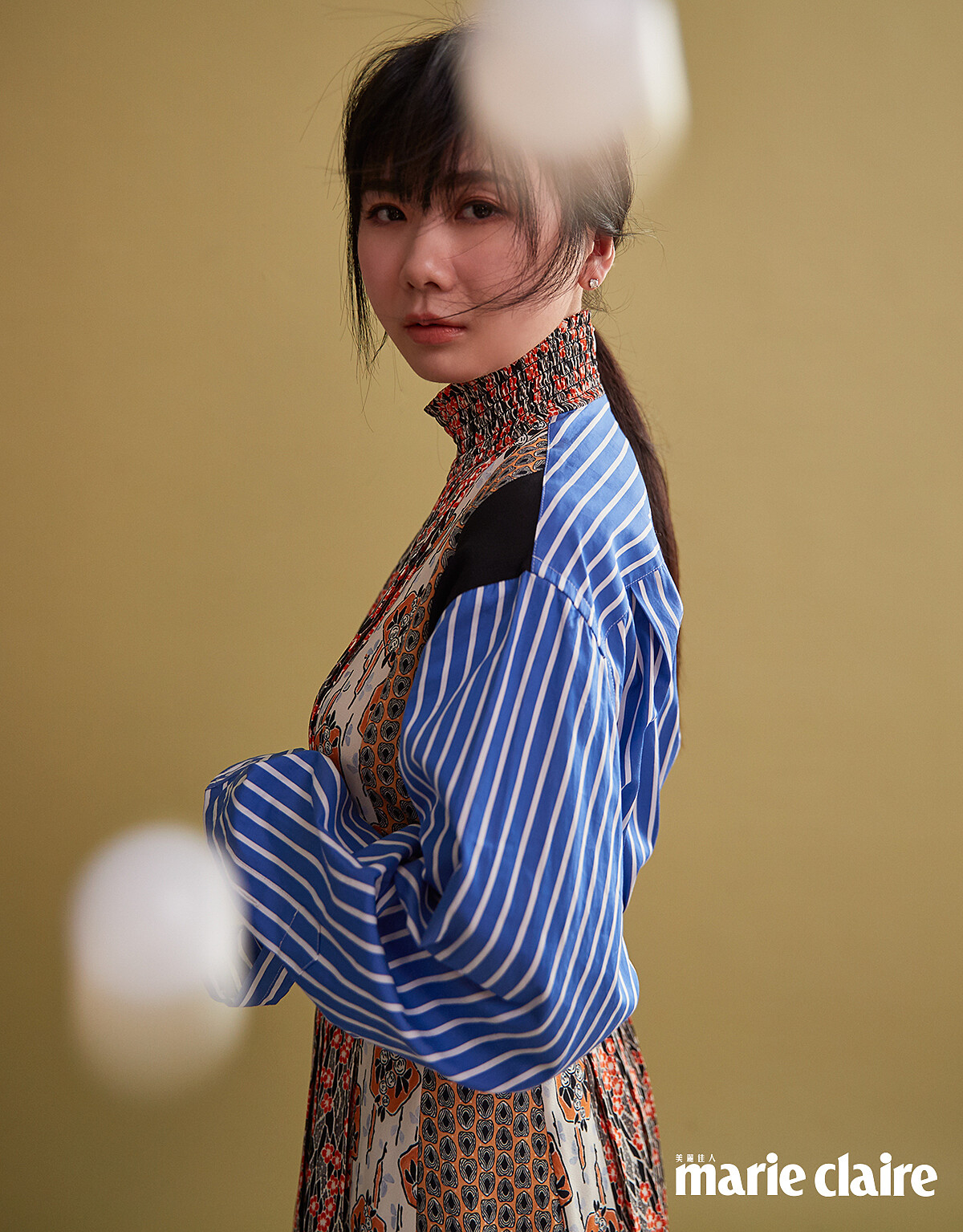 圖騰拼接洋裝,Prada。