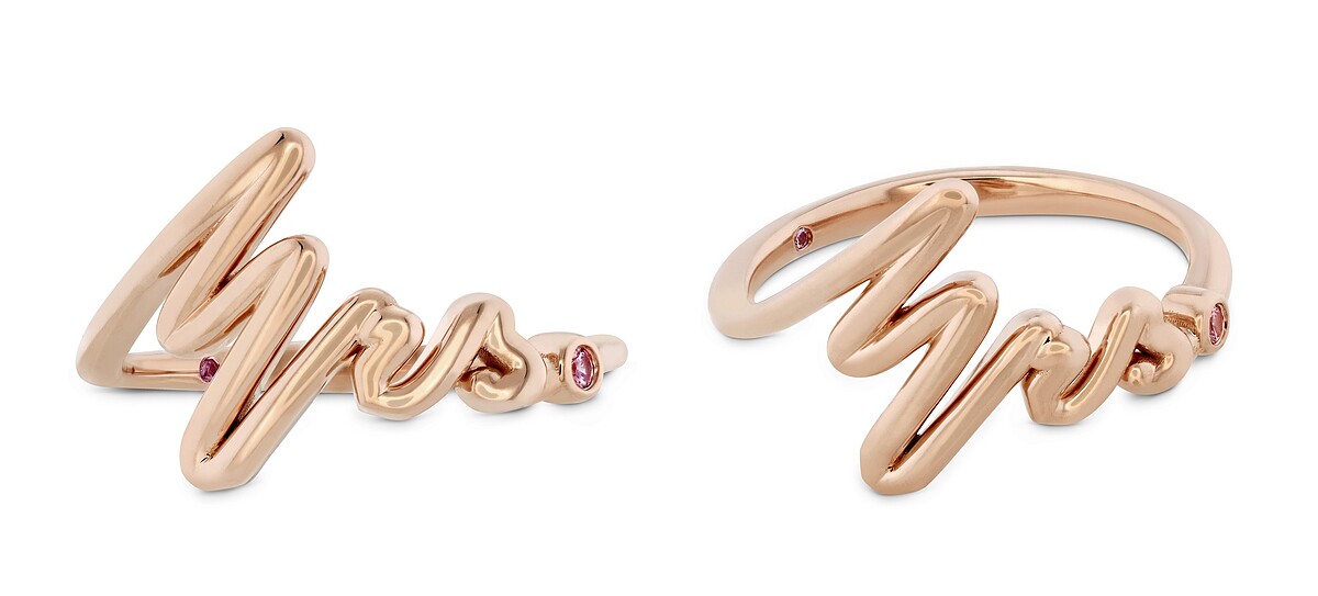 MRS.系列戒指，玫瑰金、粉紅剛玉，NT27,000