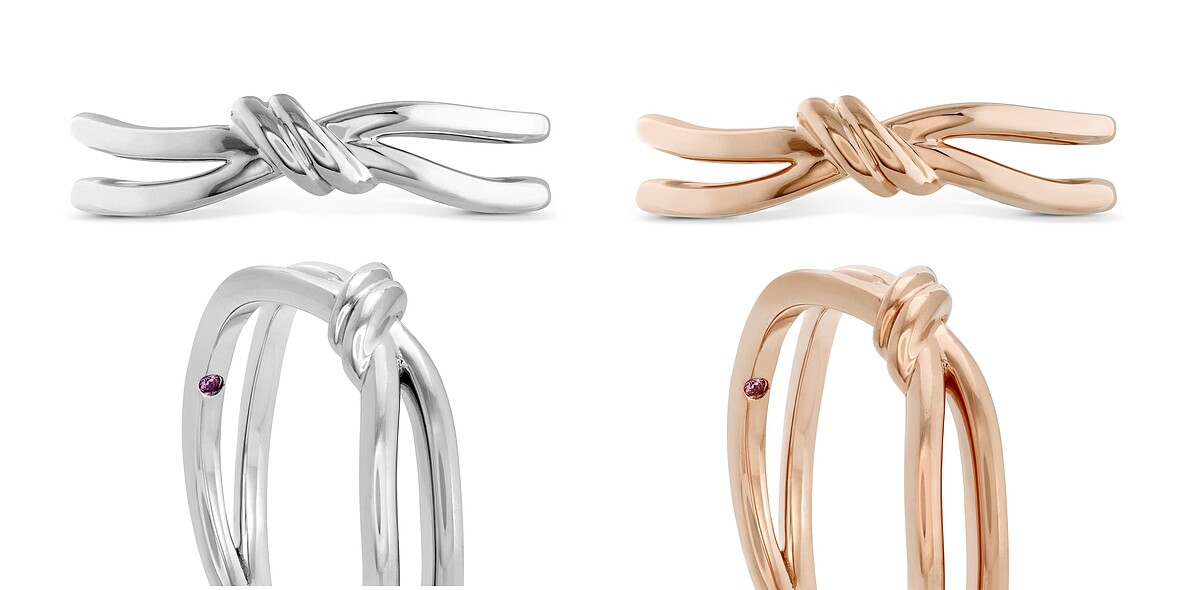 FORGET YOU NEVER系列戒指，玫瑰金/白K金、粉紅剛玉，NT27,000