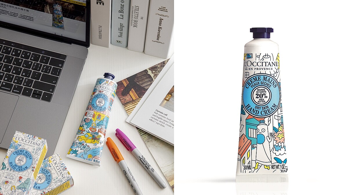 史上最可愛L'OCCITANE歐舒丹 x OMY乳油木彩繪限定系列，是可以自己著色插畫包裝