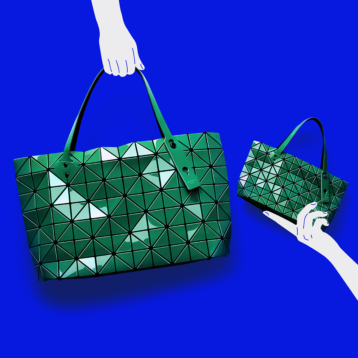 2020搖滾L托特包（大），NT$25,200；2020搖滾MINI托特包（小），NT$11,200。