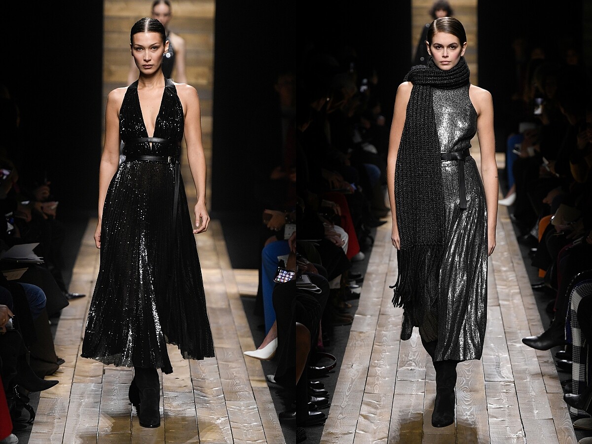 （左起）超模Bella Hadid、Kaia Gerber