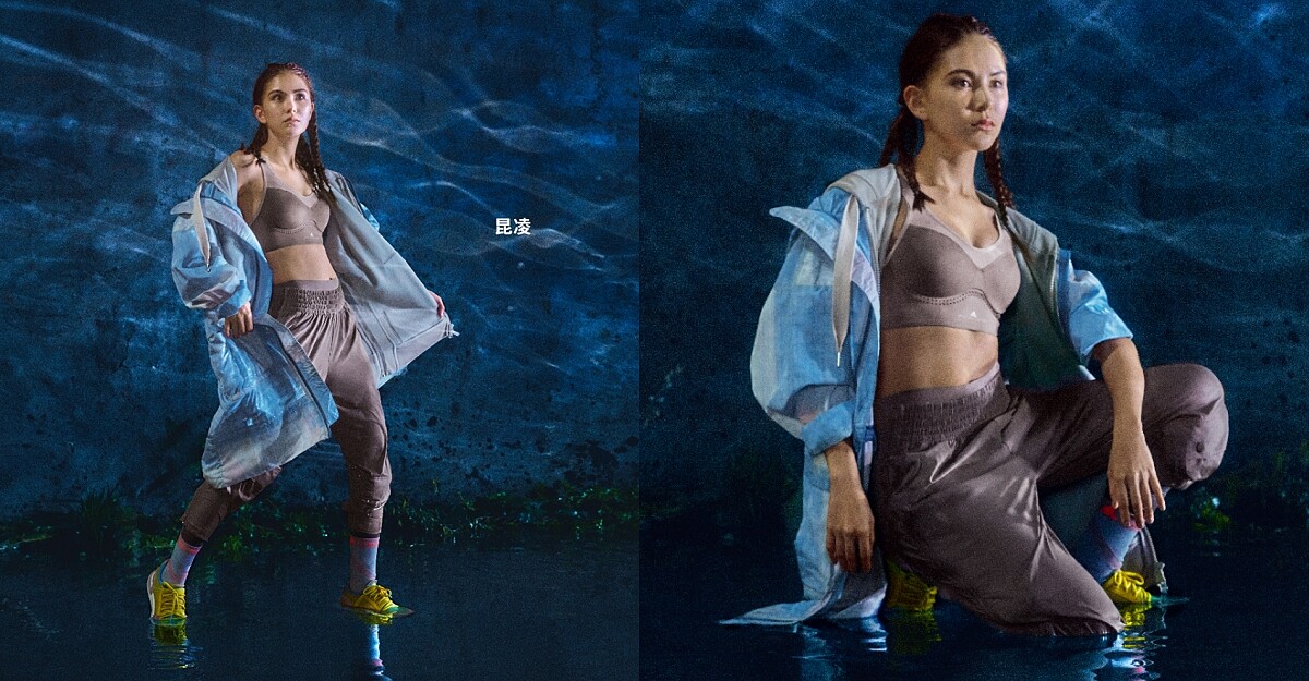 昆凌濕身解放腹肌拍adidas by Stella McCartney形象片！網友認證「不科學身材」：看不出生兩胎