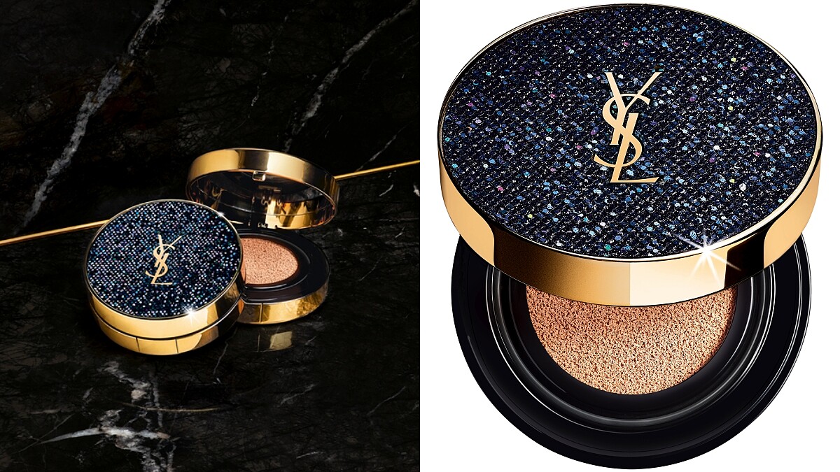 YSL恆久完美氣墊2020推出銀河星光版、銀河黑鑽版，佈滿閃亮細鑽與水晶，像手握一整個星空般浪漫
