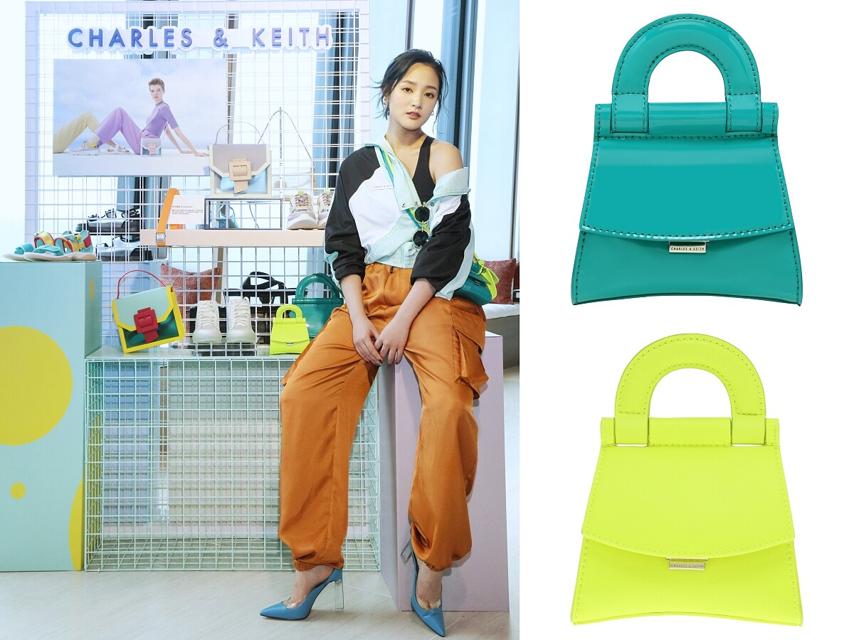 CHARLES＆KEITH亮面鞦韆包（NT$1,590元）