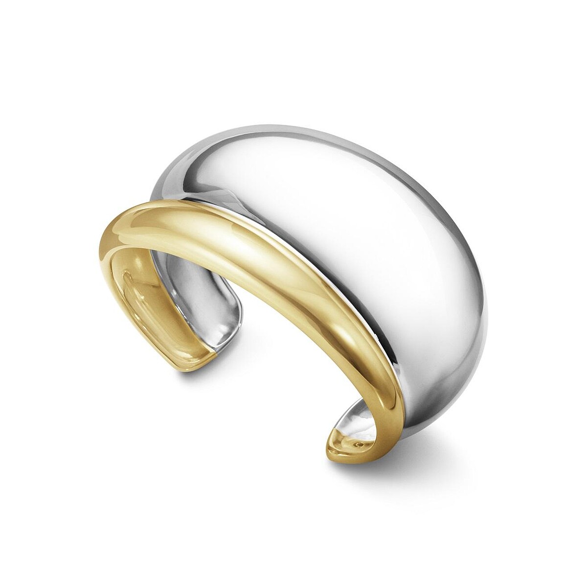 CURVE 系列18K金純銀雙色手環，建議售價 NT160,000