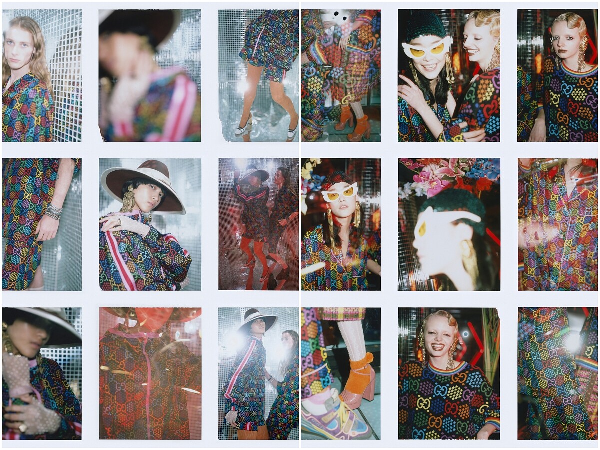 彩色老花搭配彩色飾邊，強化設計張力