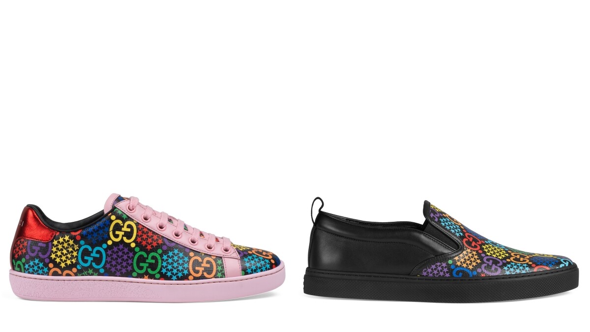 Psychedelice系列粉紅運動鞋（NT$24,500）、男士皮鞋（NT$21,100）