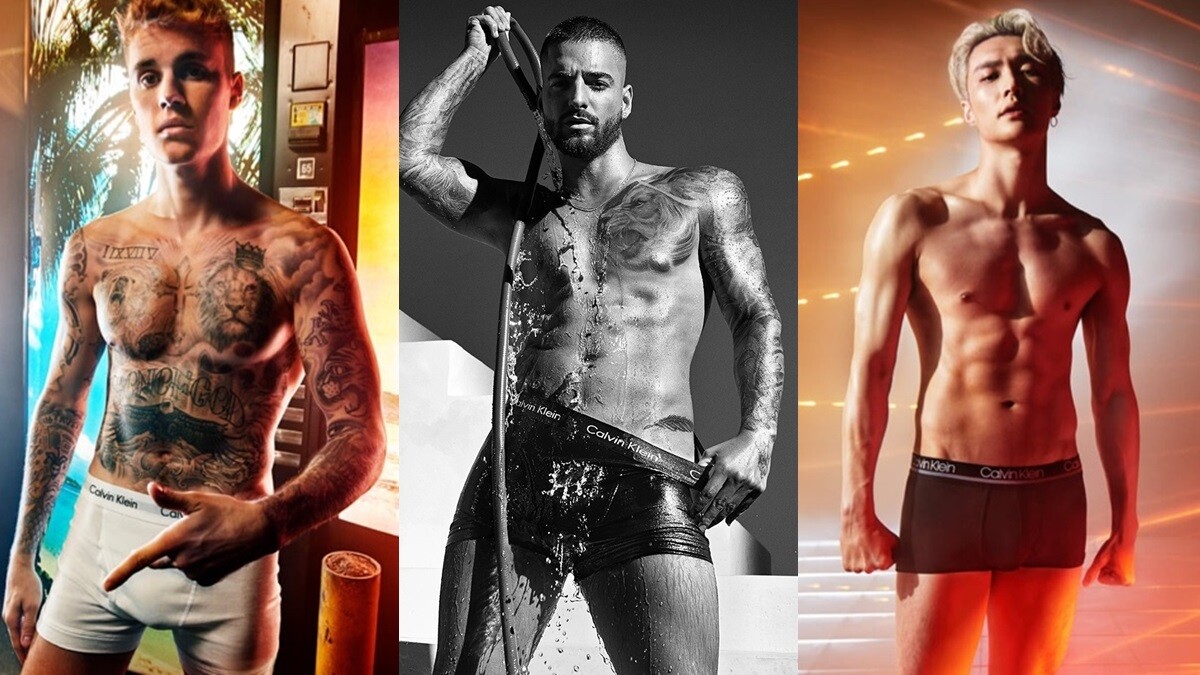 26歲哥倫比亞小鮮肉Maluma也為CK內褲脫了！大秀刺青肌肉身材，和小賈斯汀、張藝興比性感