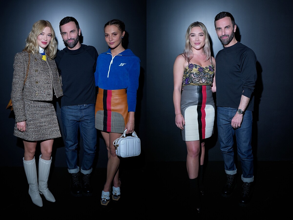 （左起）L&eacute;a Seydoux、Nicolas Ghesqui&egrave;re、Alicia Vikander、Florence Pugh