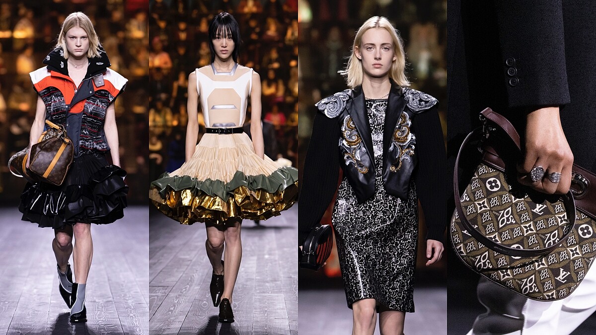 2020秋冬巴黎時裝週｜LV橫跨500年的時裝史詩，宮廷風澎裙配機車夾克玩新舊碰撞，「進化版老花」絕對成爆款！