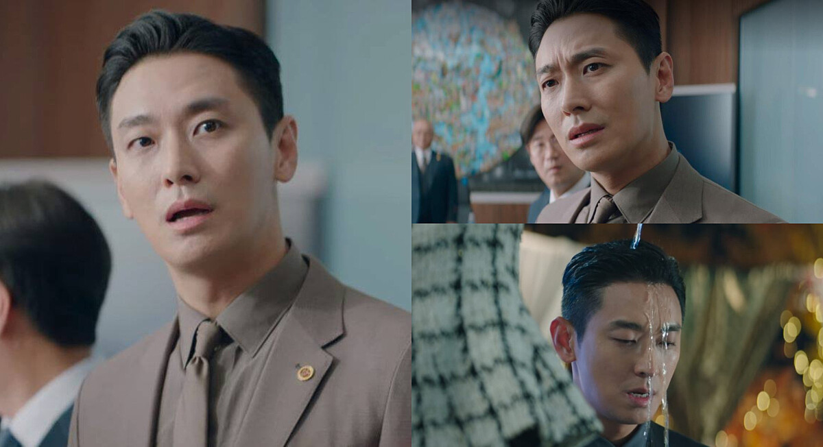 朱智勛、金憓秀《Hyena：富豪辯護人》朱智勛超犧牲！頭淋香檳、仙人跳...，表情到位不愧是天才演員