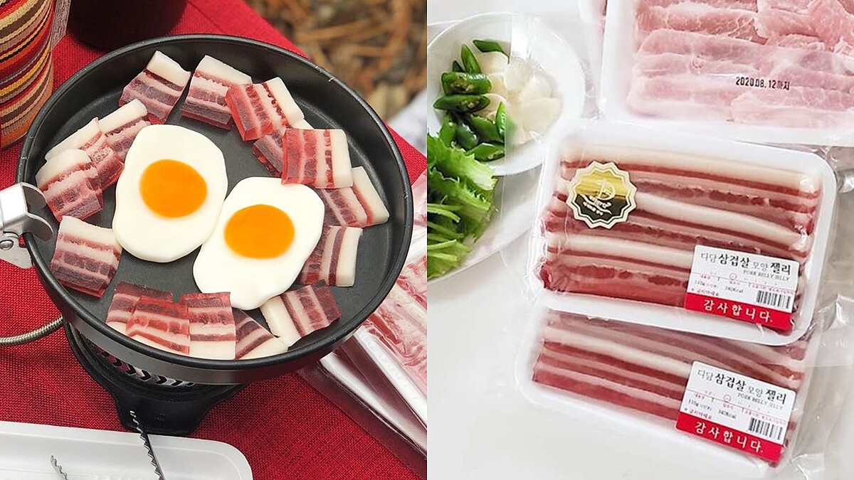 肉肉控必收！超逼真「五花肉軟糖」草莓風味的肥美五花肉，視覺與味覺的大衝擊