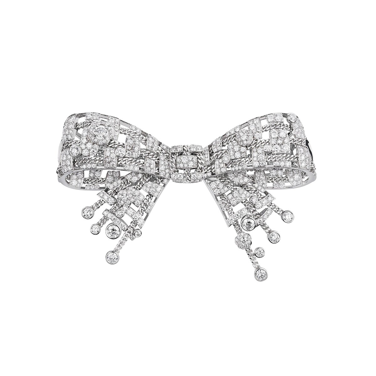 Tweed Brod&eacute; 鑽石胸針。