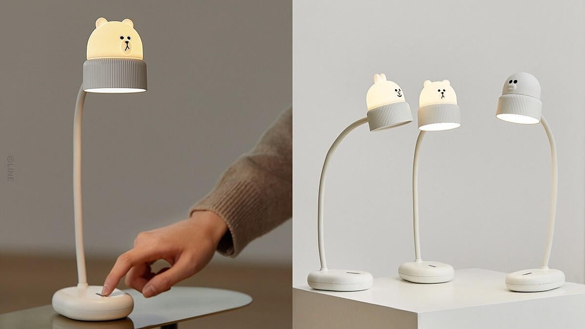 最療癒的室友！LINE FRIENDS推出「純白無線夜燈」，熊大、莎莉、兔兔大頭發射暖光，逼人三款全包