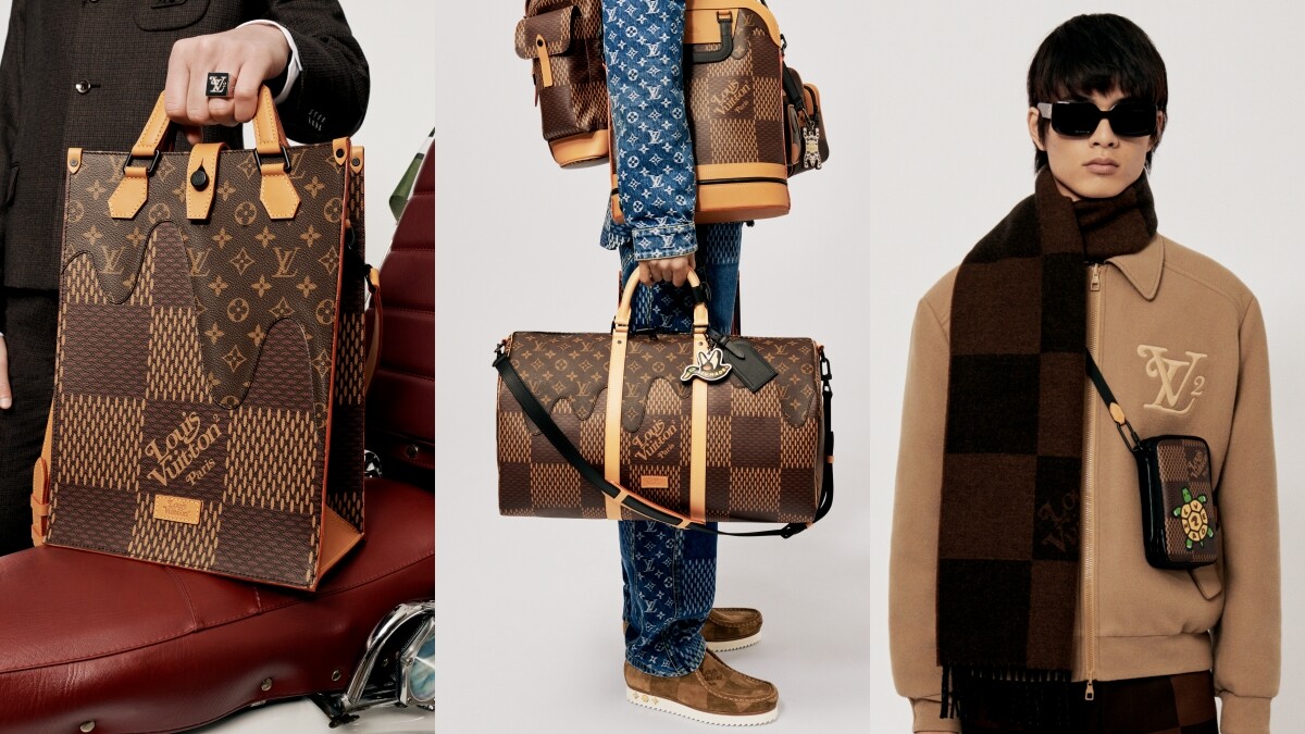 潮流雙巨頭Virgil Abloh＆Nigo聯手推出LV2系列，改版老花變為「融化的巧克力冰淇淋」，包準女孩失心瘋～