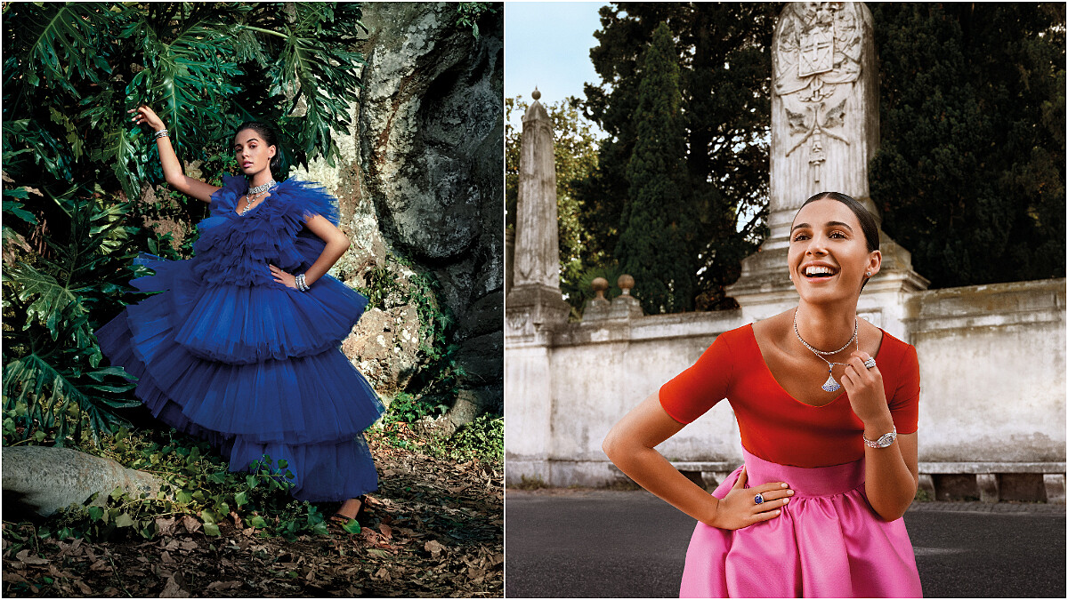 Naomi Scott 配戴 Divas&rsquo; Dream 珠寶開心地探索羅馬街道。