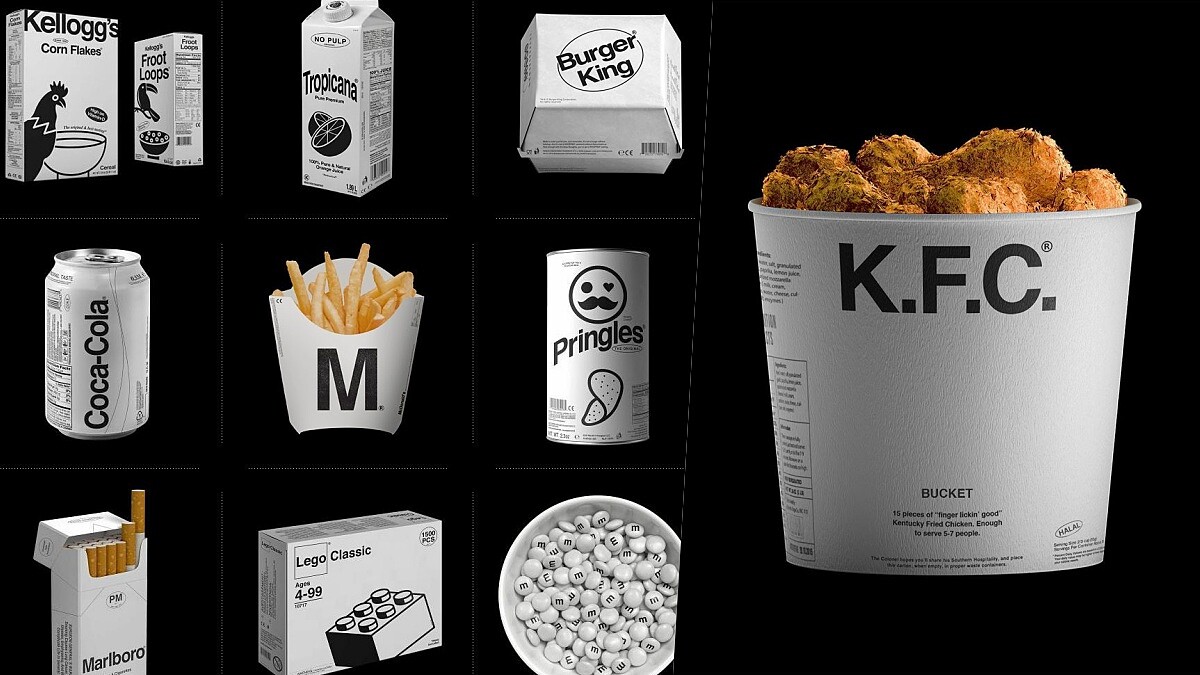 時髦度滿分！印度設計師將可口可樂、肯德基化身成「黑白設計」極簡風格質感加倍