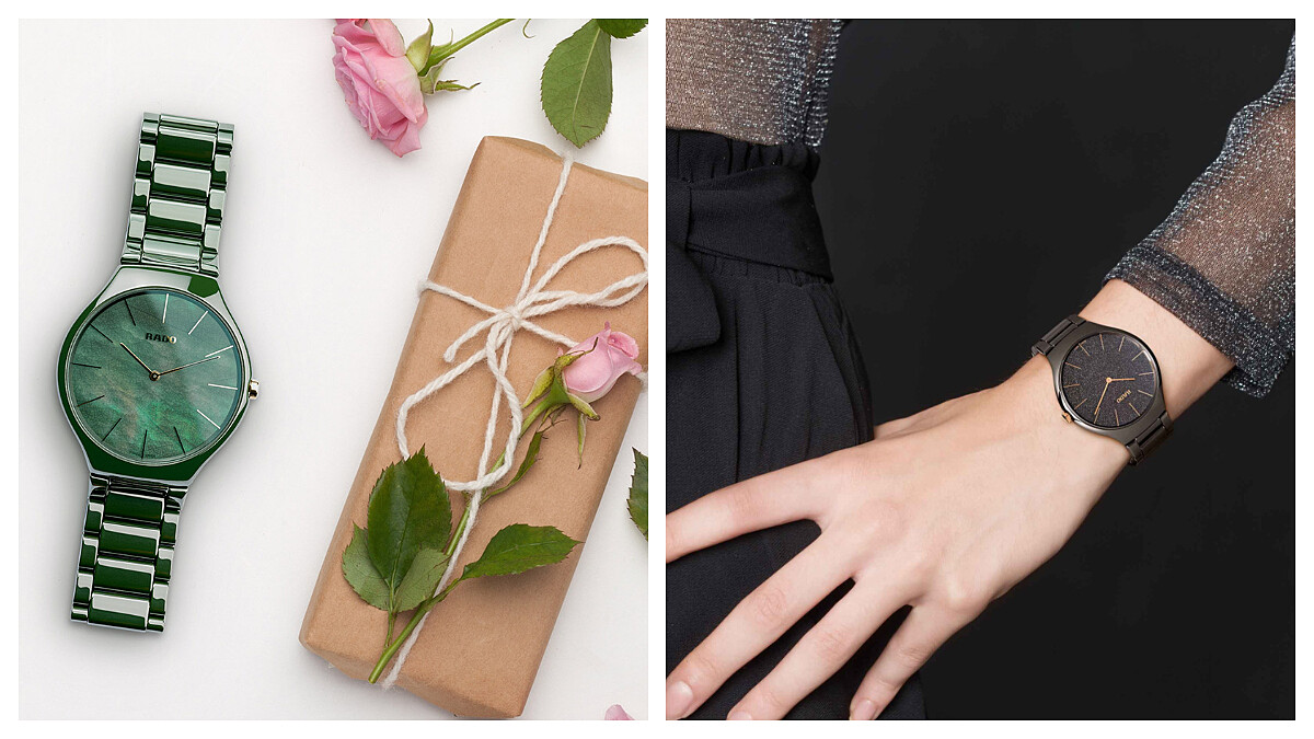 夏天就戴這兩只，Rado 瑞士雷達表 True Thinline 新系列推出亮鑽錶盤和綠葉紋理珍珠母貝設計，輕薄設計太好看！