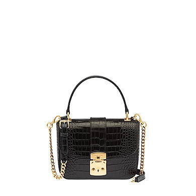 MIU MIU鱷魚皮紋皮革手袋（NT$55,500）