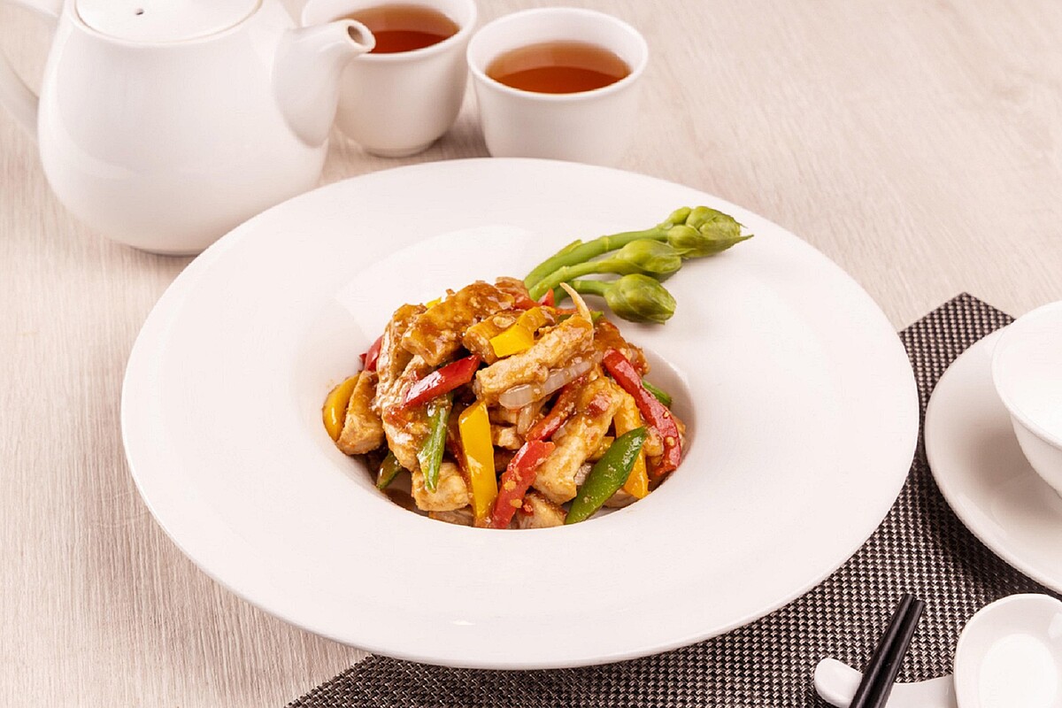 福容線上食堂_蒜蓉椒麻豬柳