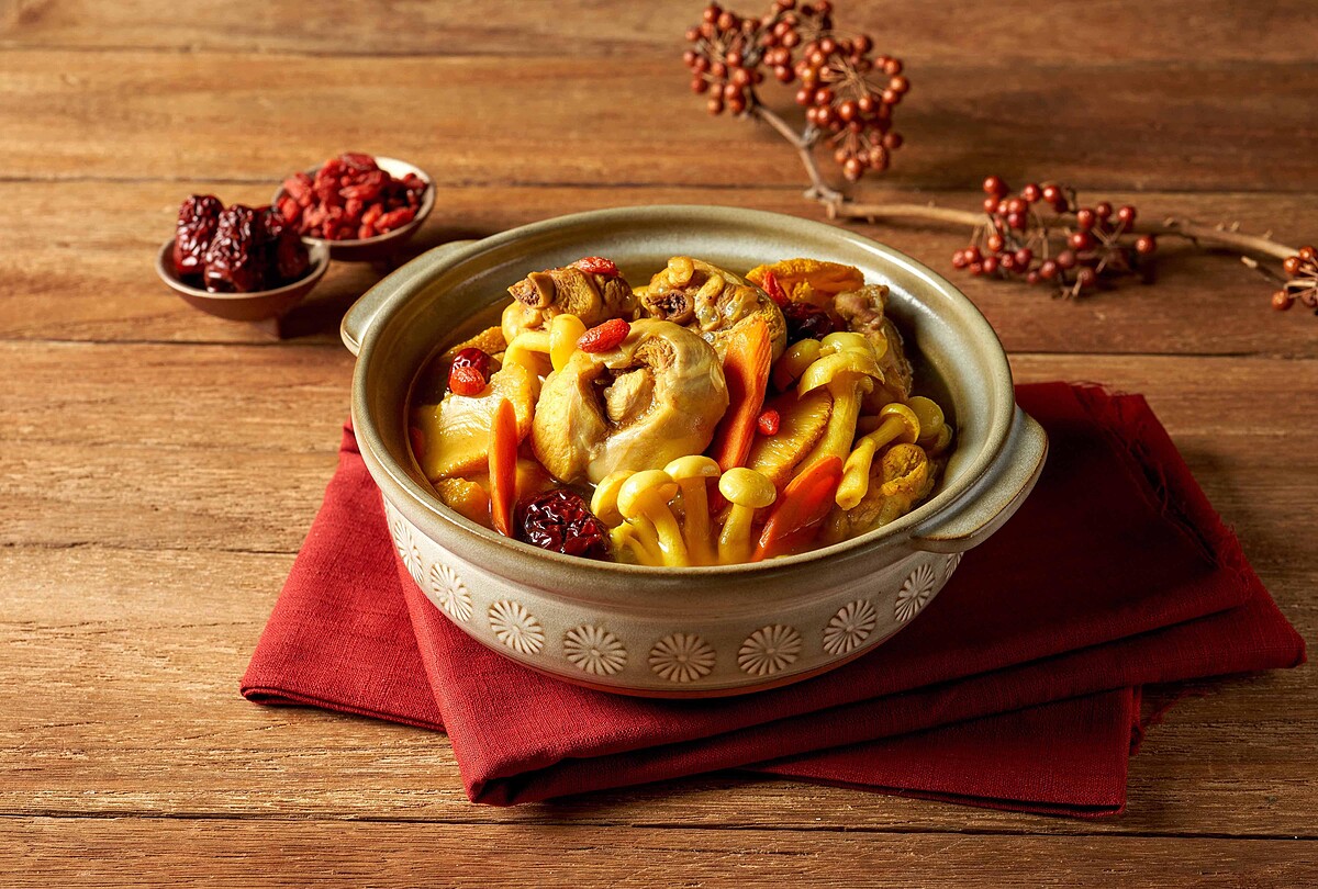 福容線上食堂_養生防疫 薑黃百菇雞湯