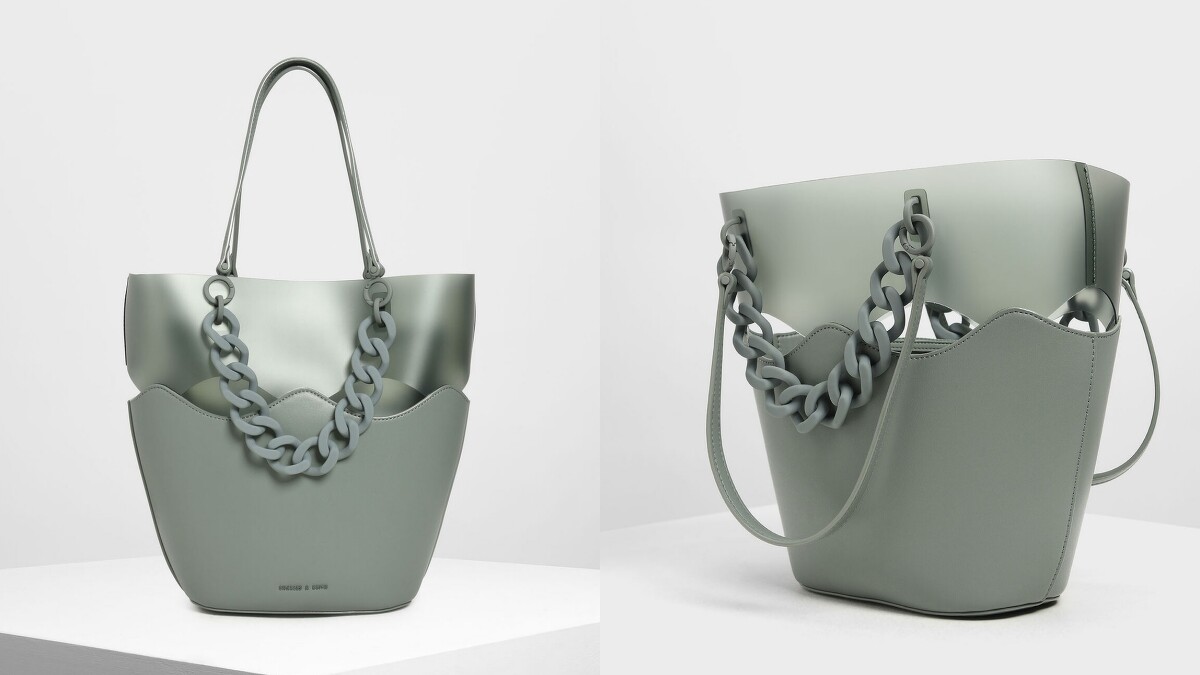 苔蘚綠粗鍊托特包（原價NT$2,890，現正特價NT$2,020）