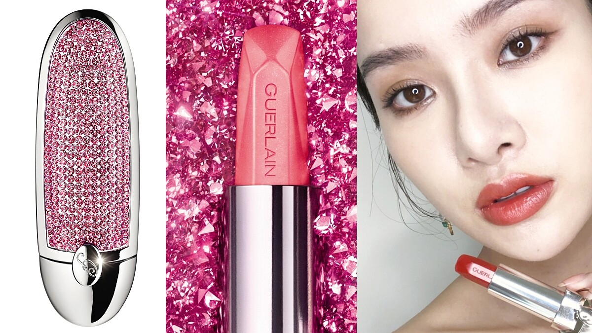 嬌蘭2020年全新「紅寶之吻高訂晶鑽唇膏」,真的加入鑽石粉末!#235光透番茄紅一擦美炸了