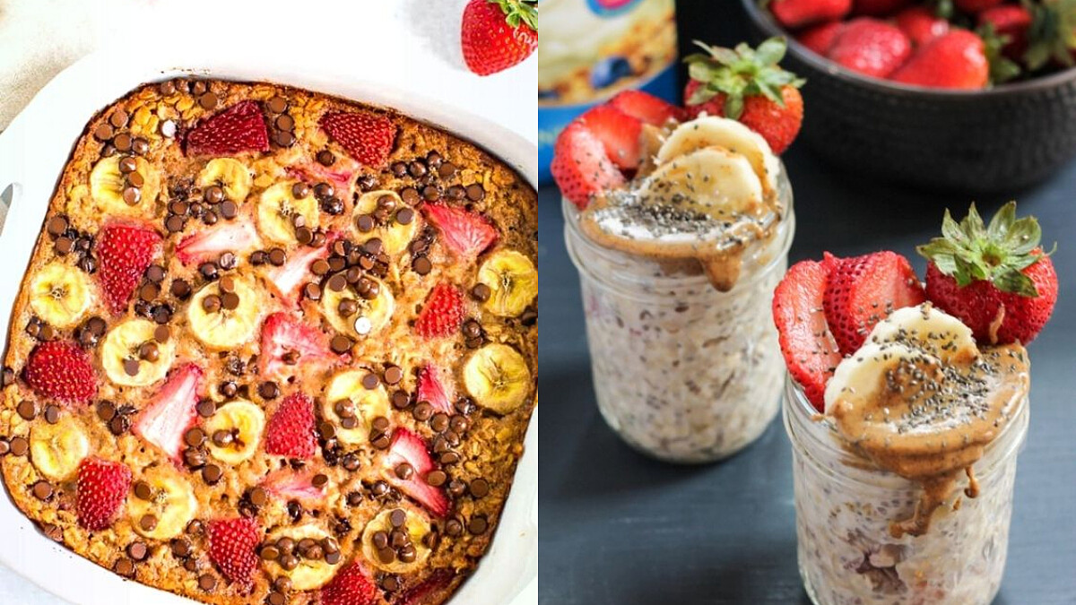 減脂瘦身刮油快手早餐來了—草莓香蕉烤麥片 吃了超有飽足感整天都不餓！ 