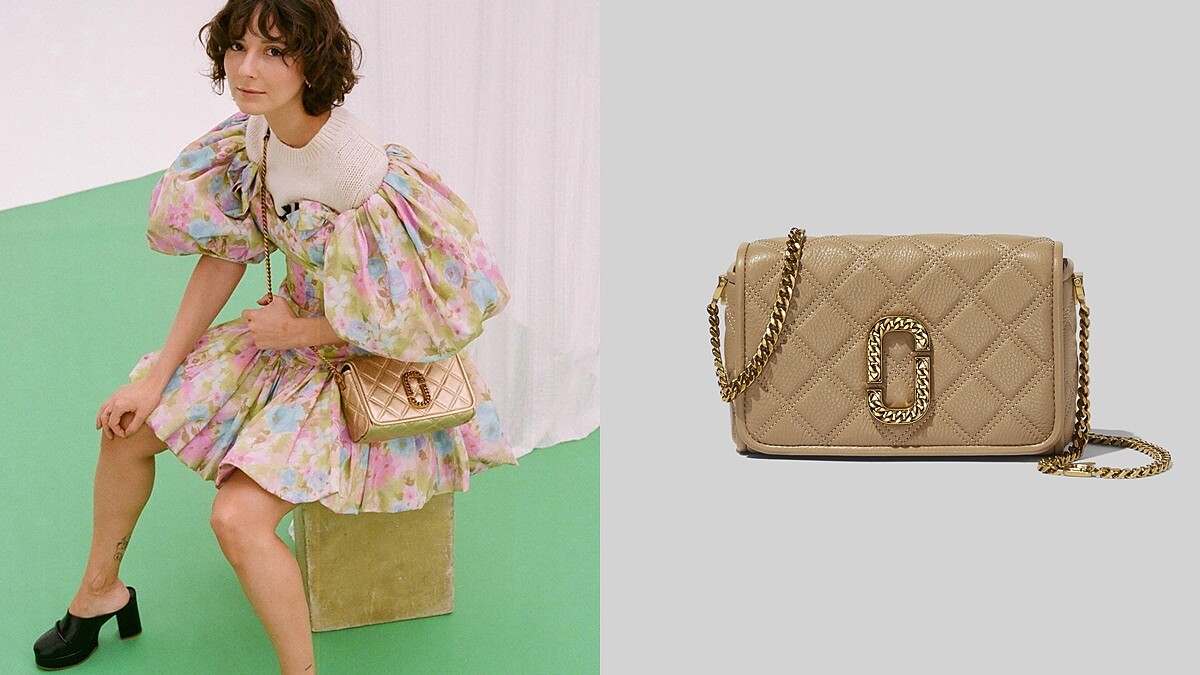 Marc Jacobs 優雅米 The Status 復古格紋翻蓋方包,NT23,900