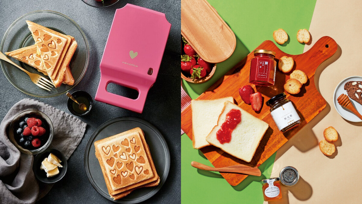 (左圖)誠品書店｜日本簡約時尚品牌recolte｜造型三明治機；(右圖)4／1起誠品書店知味市集推出「野餐趣Picnic Go!」主題展，可以找到各式春遊驚喜好物