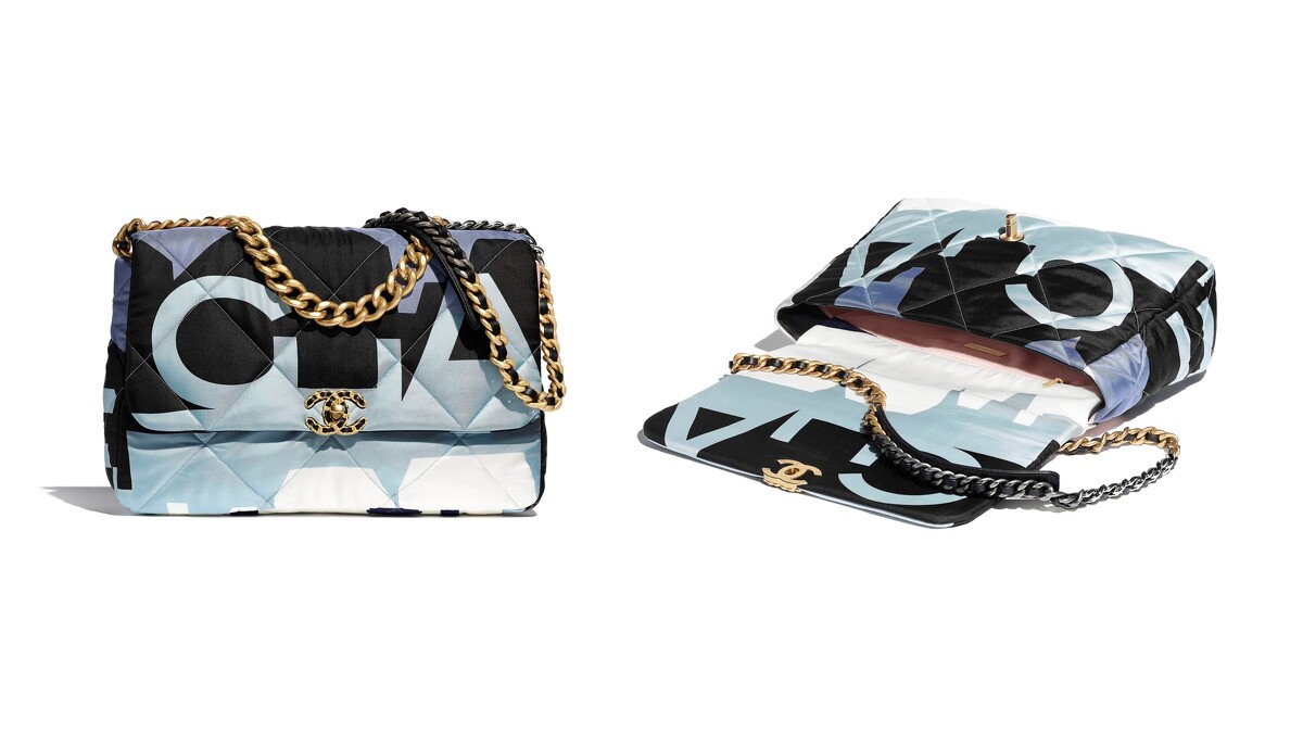 巴黎天際線印花CHANEL 19包_大型款