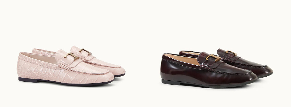 TOD'S TIMELESS鱷魚壓紋樂福鞋、TOD'S TIMELESS酒紅色樂福鞋
