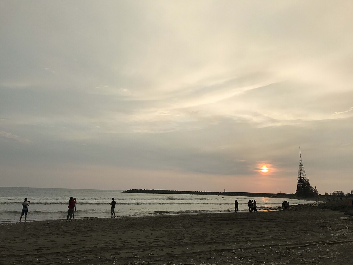 台南漁光島知名的夕陽餘暉。