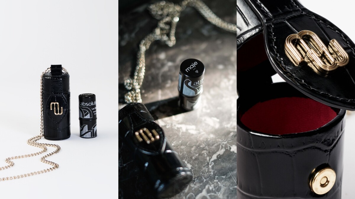 Maje L Walk 鱷魚壓紋唇膏盒（NT$3,950）