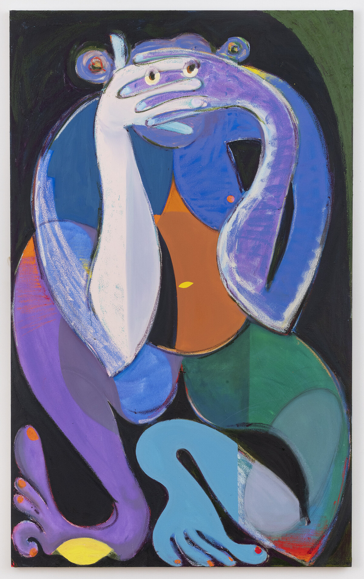 安通庫恩斯特 Anotne Könst, 猴子 Monkey, 2019, 畫布油彩與壓克力 oil and acrylic on canvas, 198.1 x 121.9 cm