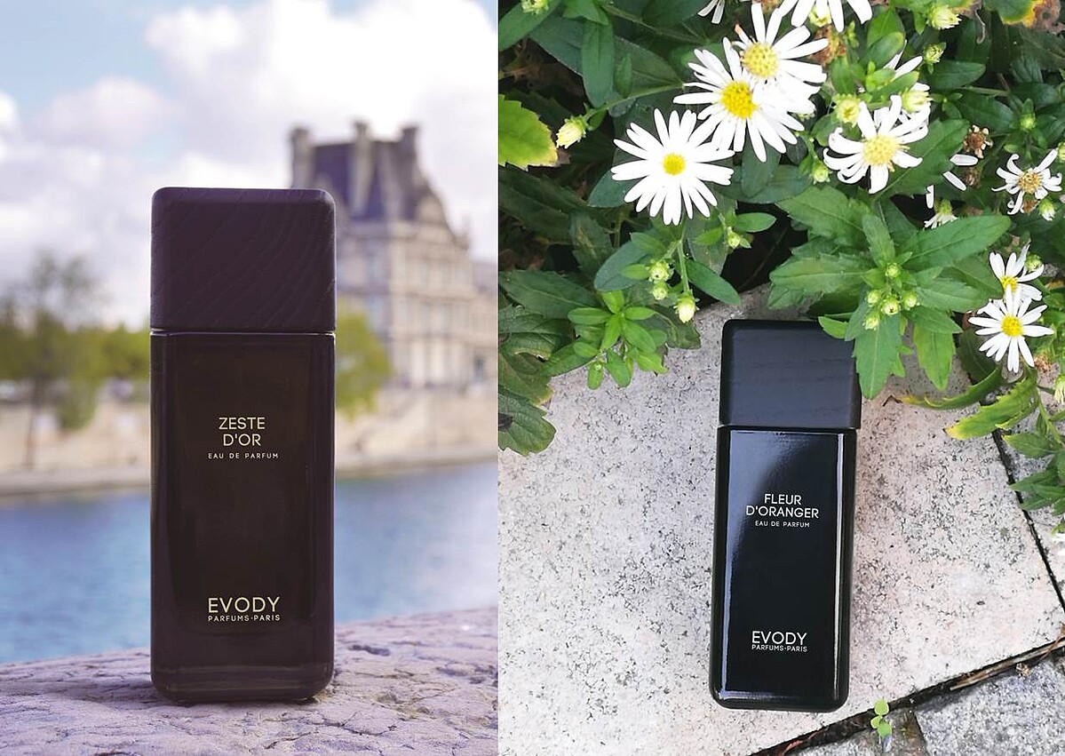 塞納河畔的EVODY「檸夏狂歡中性淡香精」 / 橘園美術館花園的EVODY「愛戀橙花中性淡香精」