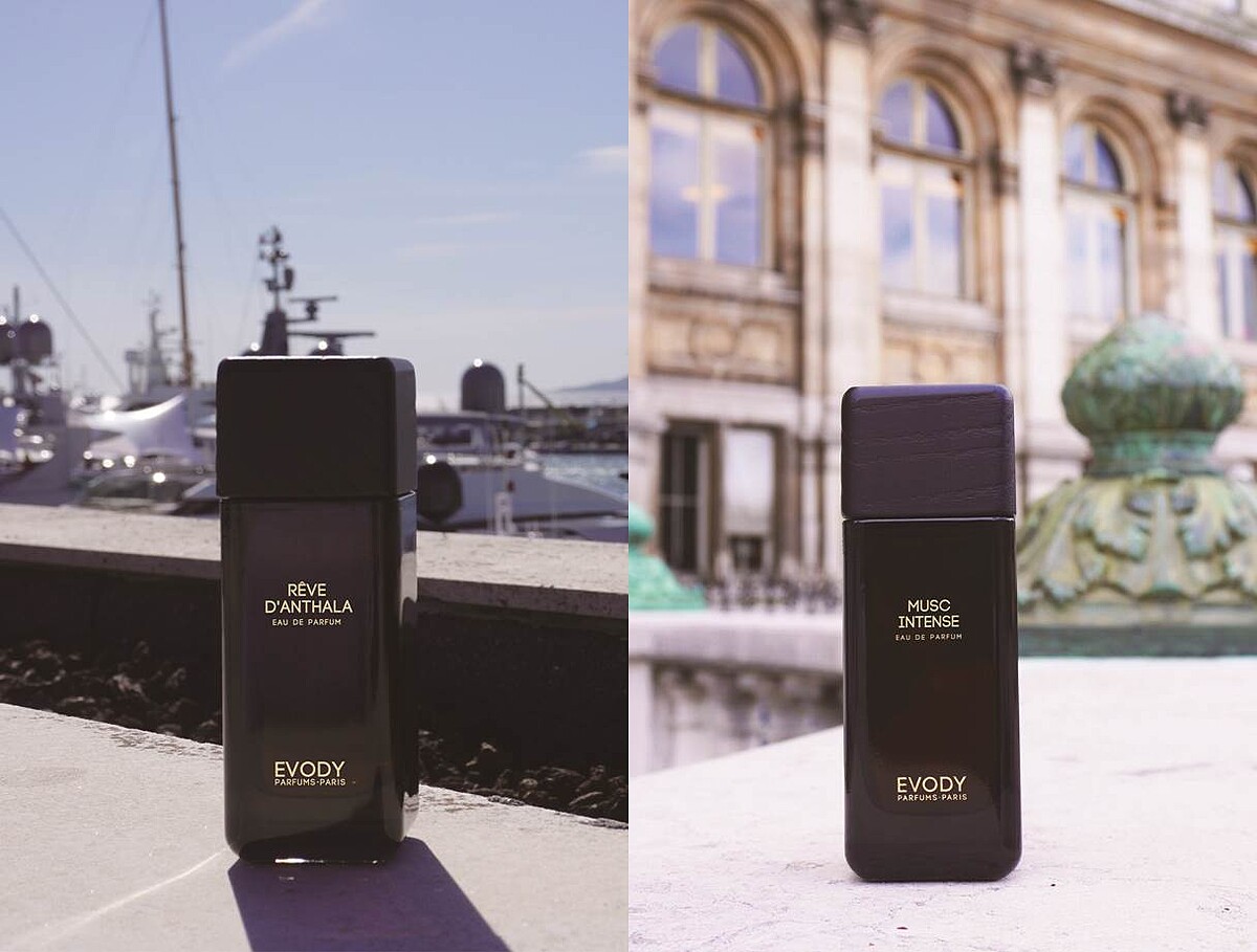 坎城遊艇碼頭旁的EVODY「醉夢時光中性淡香精」 / 巴黎市政廳的EVODY「麝采年華中性淡香精」
