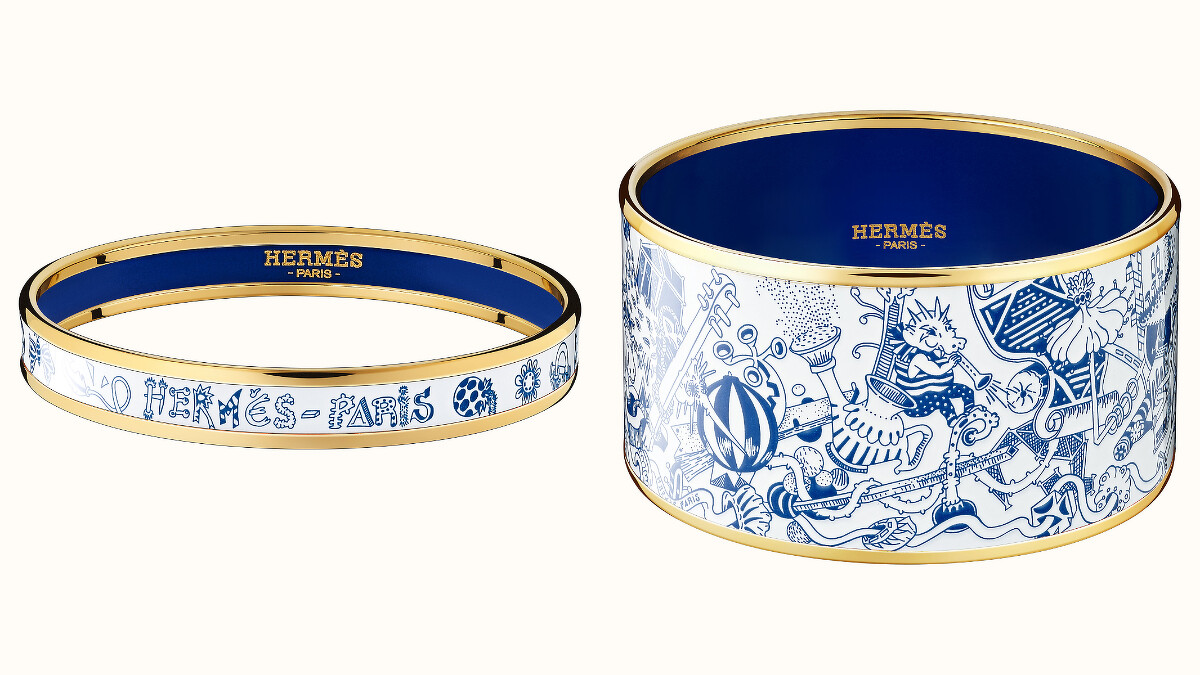 Herm&eacute;s Dessus Dessous La Folle Parade手環（細/寬），約為NT16,000/22,695