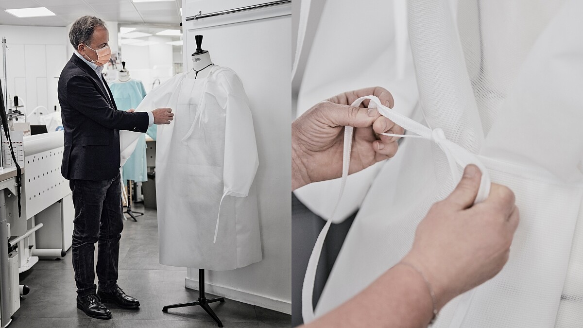 LV巴黎服裝工坊改為「防護衣工坊」，20位志願工匠無私付出、手工縫製，每晚派送到前線醫院！