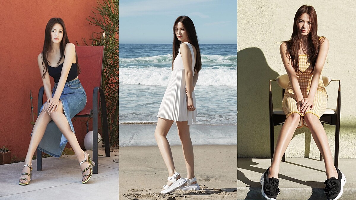 宋慧喬根本吃了防腐劑，逆生長狀態宛如少女，低胸白洋裝上身清新優雅