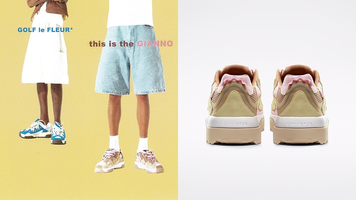 最夢幻的老爹鞋！Converse X GOLF le FLEUR* Gianno聯名系列換上淺粉色、天空藍馬卡龍配色